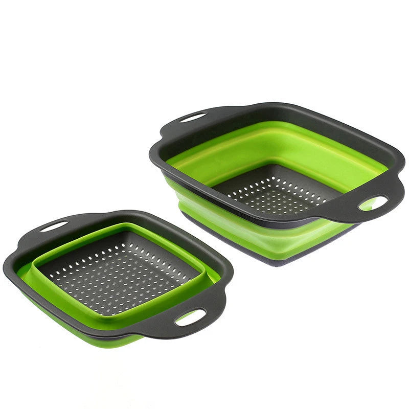 Foldable Silicone Colander — Collapsible Kitchen Strainer