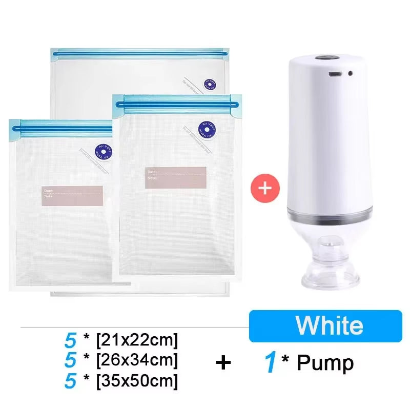 Vacuum Seal Food Storage Bags Set with Electric Pump