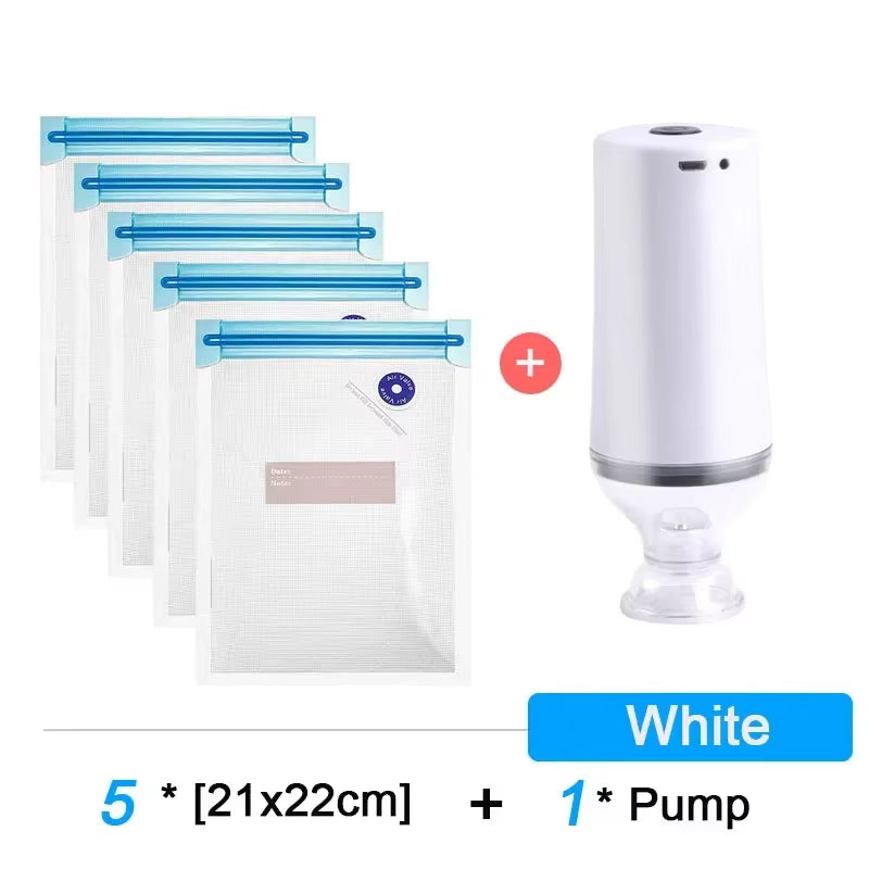 Vacuum Seal Food Storage Bags Set with Electric Pump
