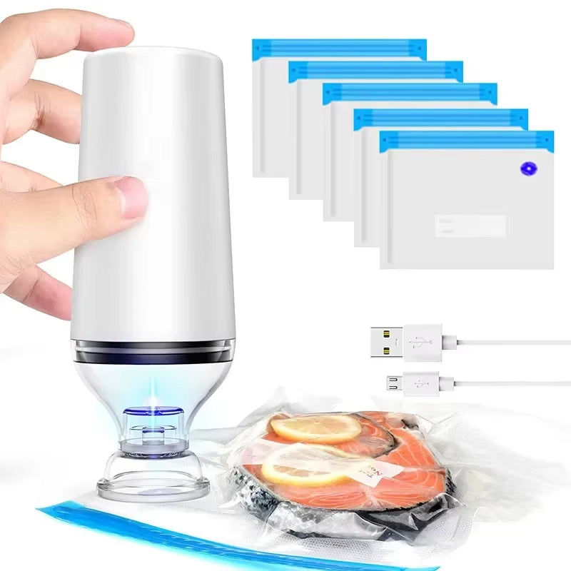 Vacuum Seal Food Storage Bags Set with Electric Pump